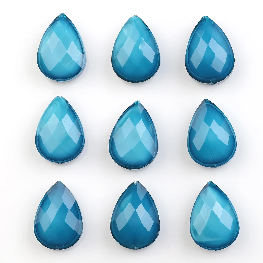 10pcs 13X18MM Austrian Crystal Drop Charms Jewelry Making Accessories Faceted Glass Teardrop Beads DIY Necklace Pendant