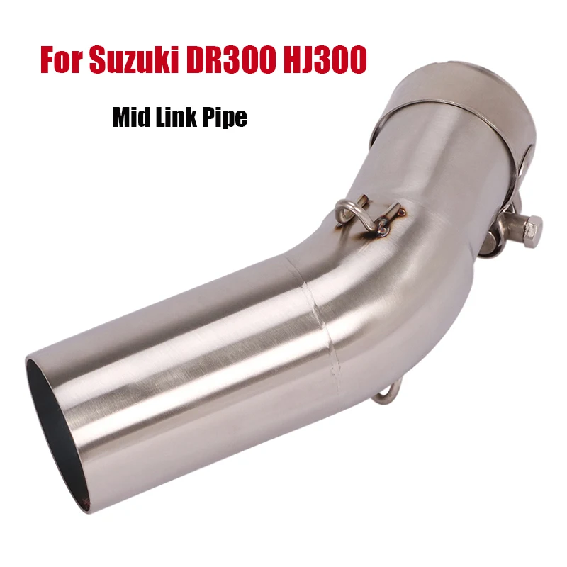 

For Suzuki DR300 HJ300 Exhaust System Middle Link Pipe Escape Connect Section Stainless Steel Tube Motorcycle 51mm Slip On