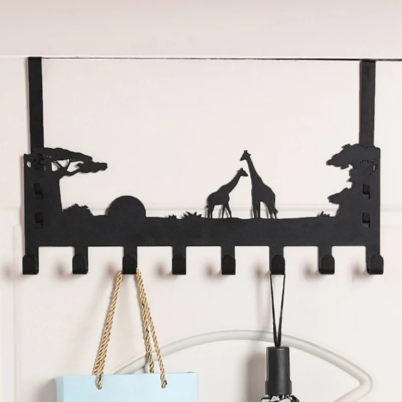 Detachable Nail-free Non-marking Door Back Hanger Clothes Hanger Coat Hook Creative Cartoon Wall Hanging Perchero Pared вешалка