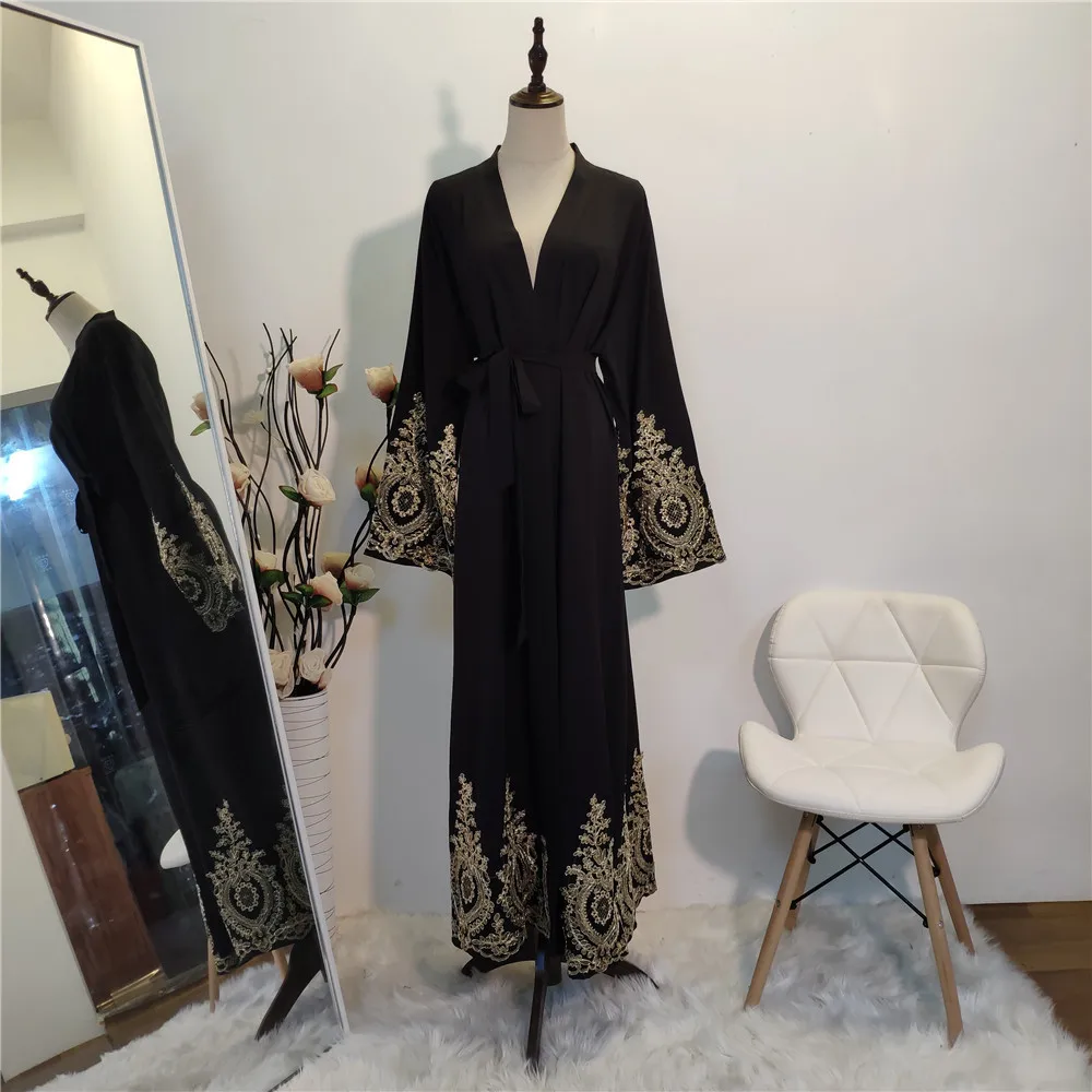 Robe Maxi à Manches sulfpour Femme Musulmane, Cardigan Ouvert, Style Dubaï, Abaya, Kaftan, Jilbab, Caftan de Cocktail, Mode Islamique