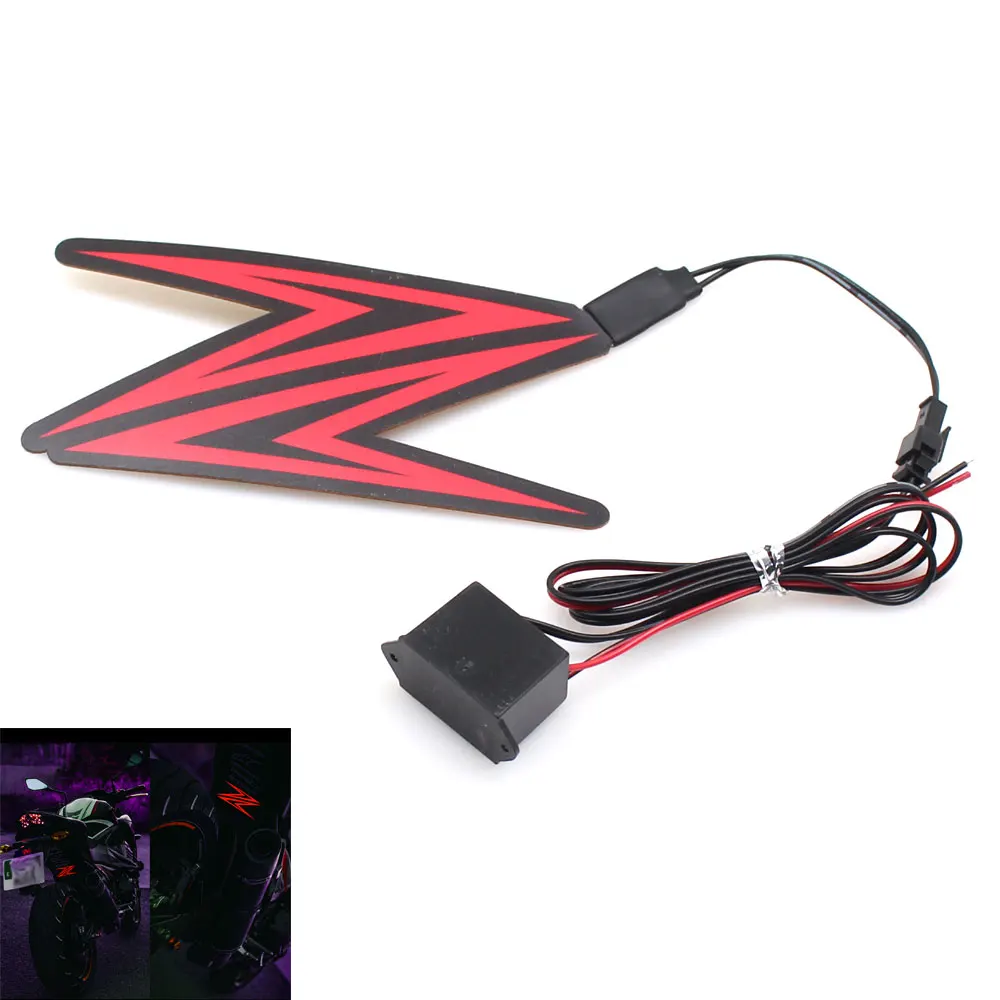 

For Kawasaki Z900 Z650 Z1000 Z800 Z750 Z300 Z250 Z125 Motorcycle Night Riding Cold Light Signal Flashing Stripe Luminous Sticke