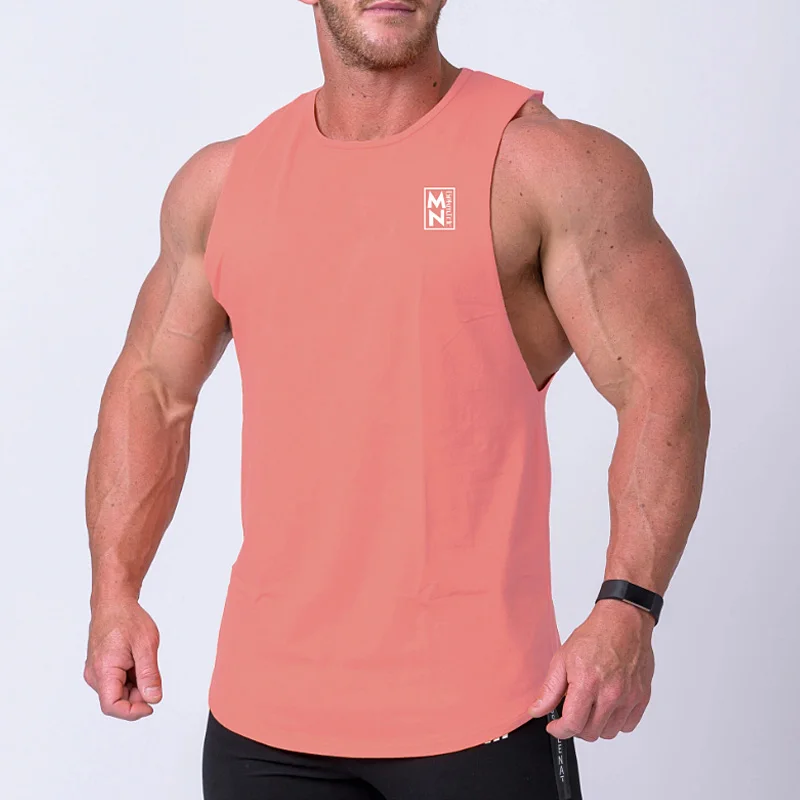 Men\'s Summer Clothing Fitness Cotton Tank Top Gym Sports Bodybuilding Sleeveless Shirt Garment Male Undershirt Casual Vest