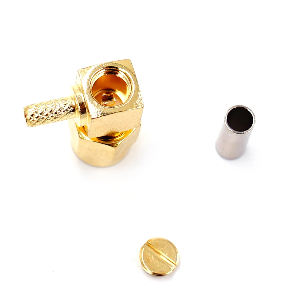 10 stücke RF Verbinder Sma-stecker Oder RP-SMA Stecker Rechten Winkel Crimp für RG174 RG179 RG178 RG316 LMR100 Kabel – Detail 4