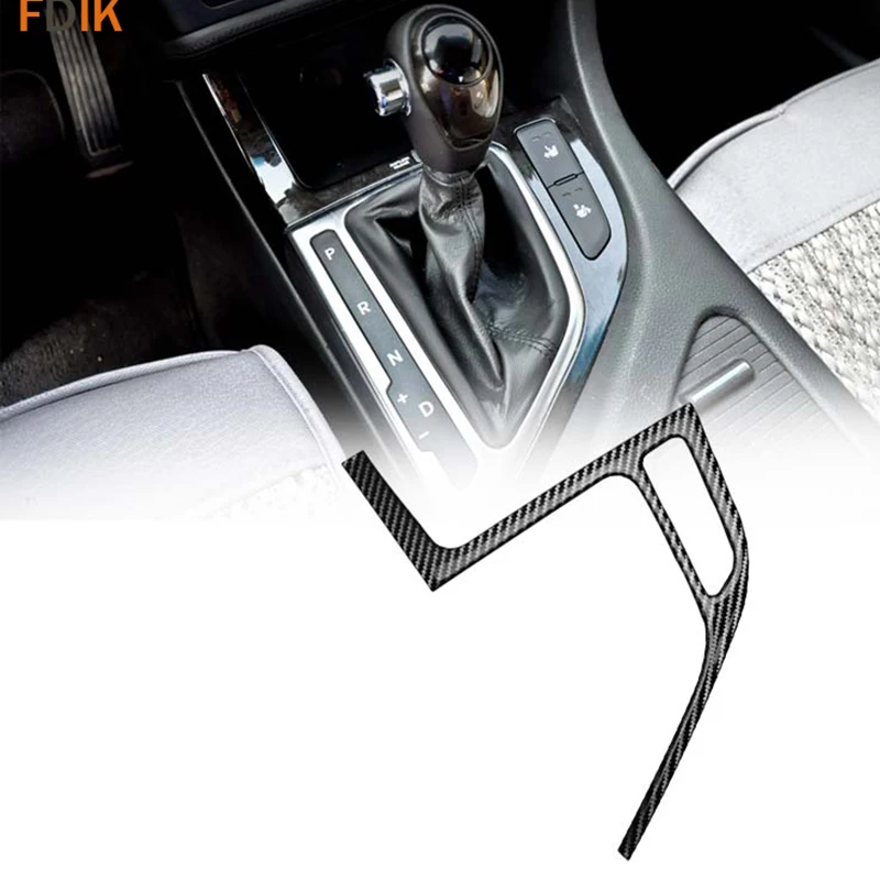 Interior Carbon Fiber Center Shift Knob Gear Panel Cover Trim Accessories for Kia K5 2011 2012 2013 2014 2015