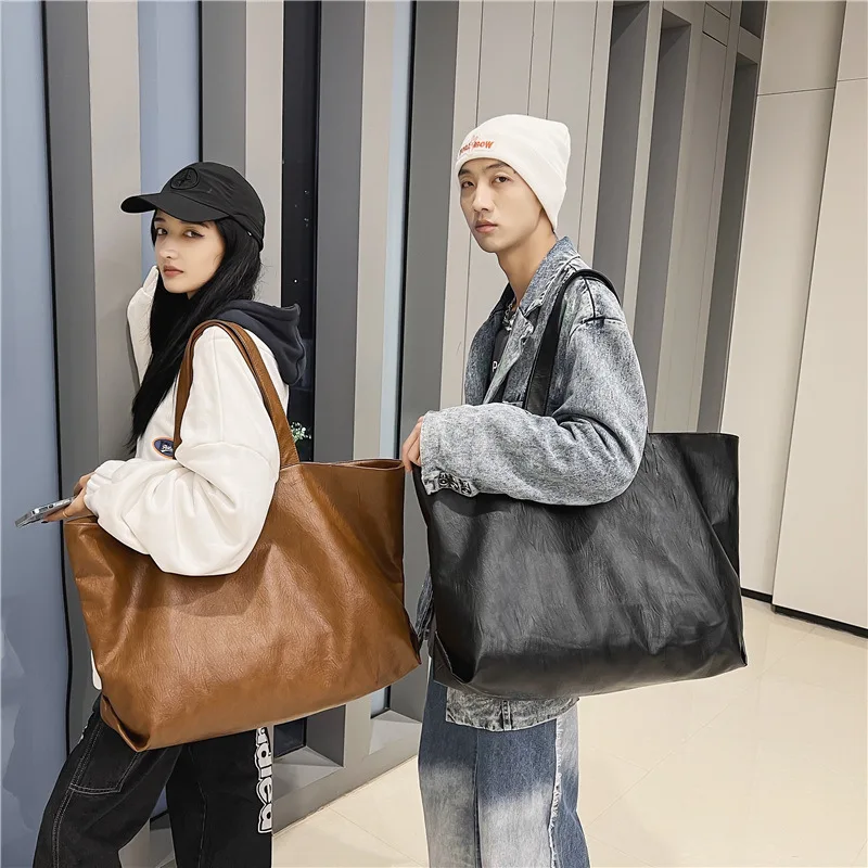 Extra Big Capacity Leather tote bags Brown Black Commutting Large bags for women Fashion women bag Brand ladies hand bags