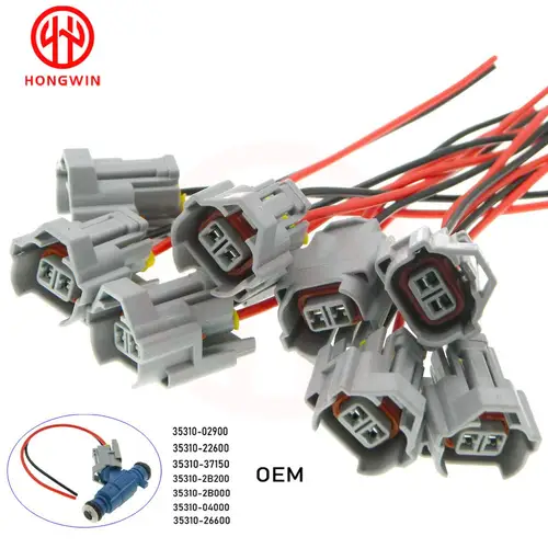 Imagen 1 del producto Conector de enchufes de inyector de combustible a prueba de agua, 4/8/10 Uds., Universal, 35310-02900,35310-22600,35310-37150,35310-2B200