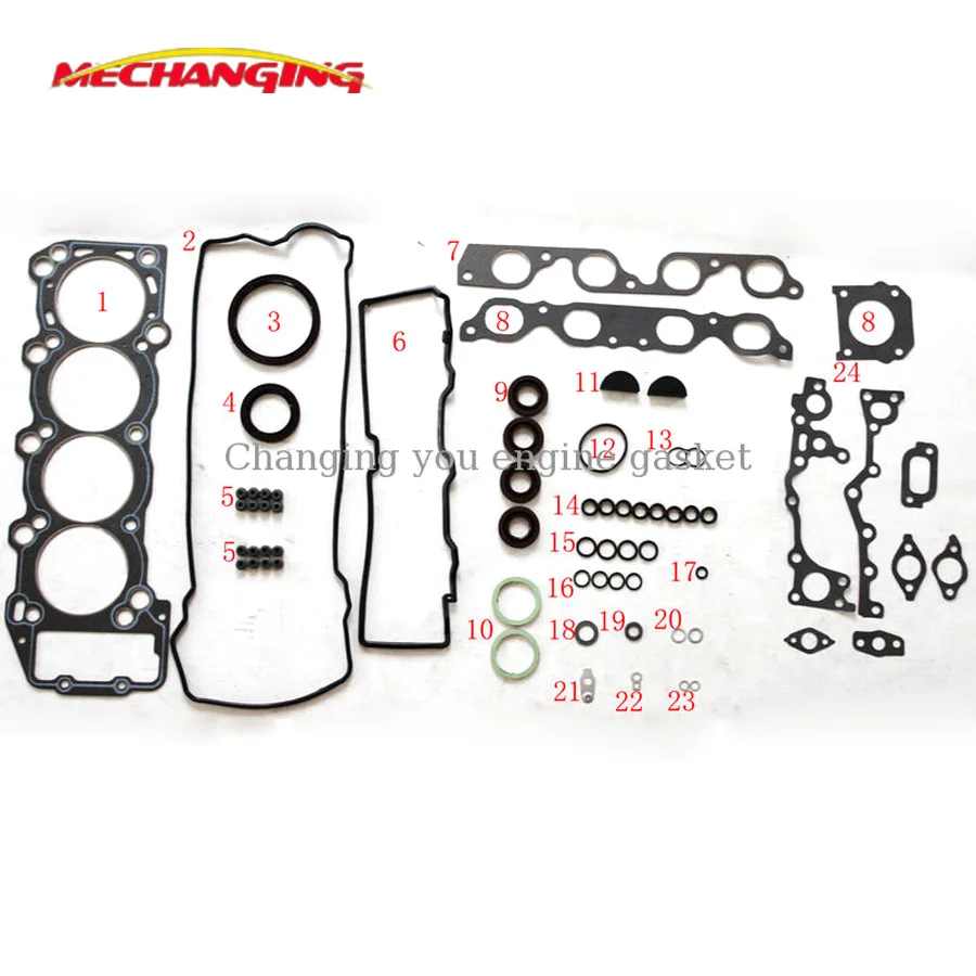 

Customized FOR TOYOTA PREVIA (TCR2_, TCR1_) 2.4 2TZFE Engine Rebuilding Kit head gasket Engine Gasket 04111-76071