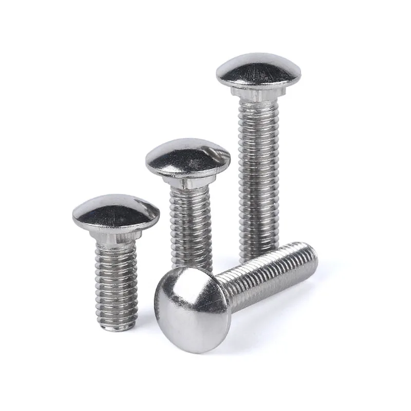 304 Stainless Steel  Cap Head Screw Bolt with Square neck Dome Head Screws Fastener for Storage Rack M4 M5 M6 M8 M10 M12