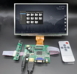 9 Zoll 1024 * 600 LCD-Display-Monitor mit Treiber-Steuerplatine VGA HDMI-kompatibel für Lattepanda, Raspberry Pi Banana Pi