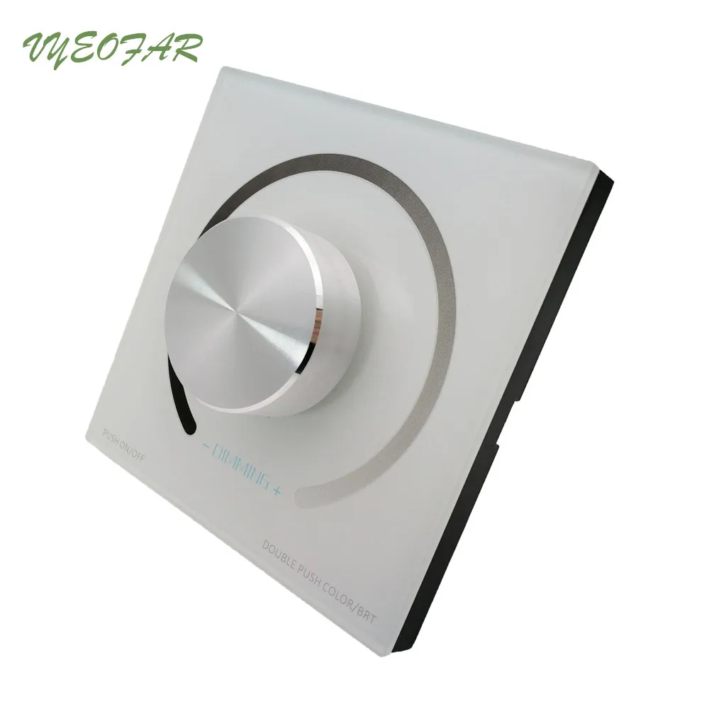 New Led Strip Dimmer Wall Mount Rotary Panel Controller 12V 4A 3 Channel Digital Display Single Color Strip Knob Switch