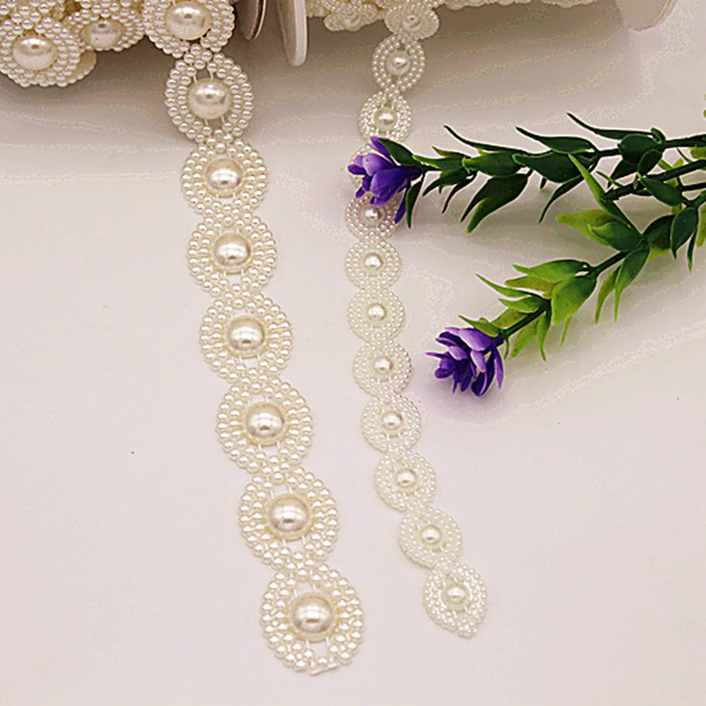 2YD Figure 8-shaped ABS Imitation Pearl Connection Beads Wedding Doll Bead Chain Handmade DIY Bead String Diamond Accessories