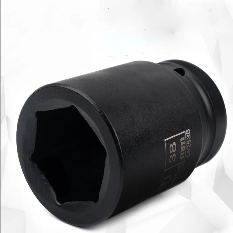 Enchufe de impacto de alta resistencia, CR-V de enchufes de aire hexagonales de 1 pulgada, piezas de herramientas neumáticas, llave neumática métrica, cabezal de enchufe, herramientas de mano