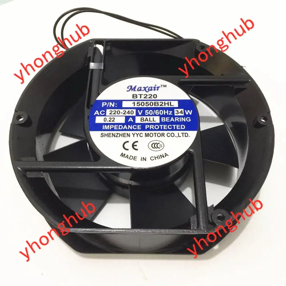 

15050B2HL AC 220V 240V 34W 172x150x51mm Server Cooling Fan