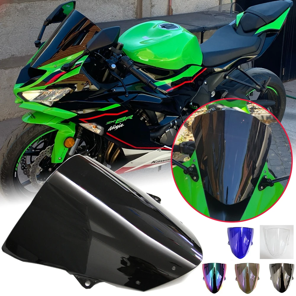 Motorcycle ZX6R Windshield Windscreen Double Bubble Wind Deflector for Kawasaki Ninja ZX 6R 636 ZX636 ZX-6R 2009-2019 2020 2021