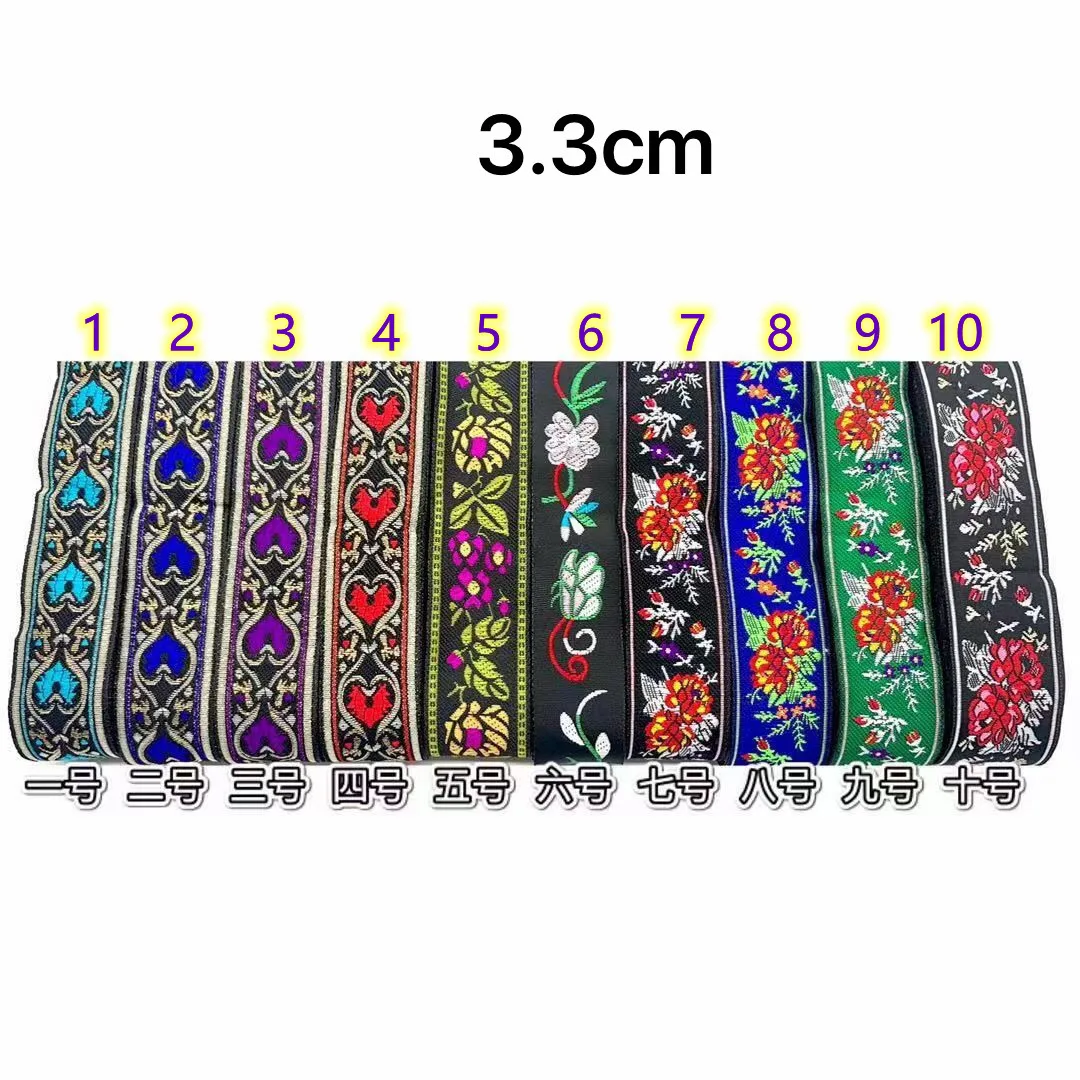 

3.3cm ethnic style folk style nation style jacquard ribbon,jacquard webbing,garment ribbon,shoes ribbon,bag ribbon,QC0701B