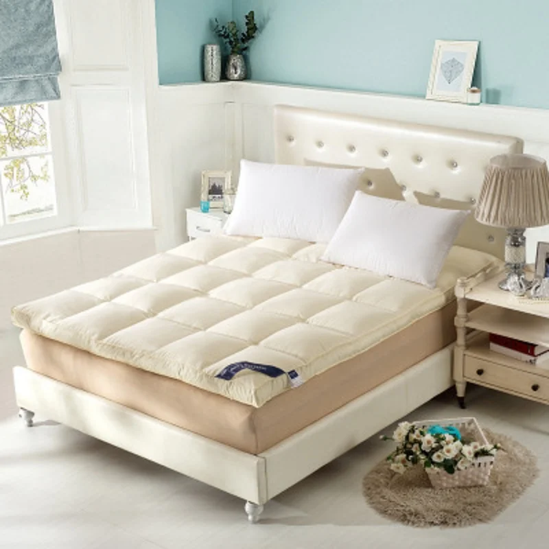 So Soft About 10CM Thick Feather Velvet Fiber Filled Mattress Non-slip fixed Single and double Can be customized tatami