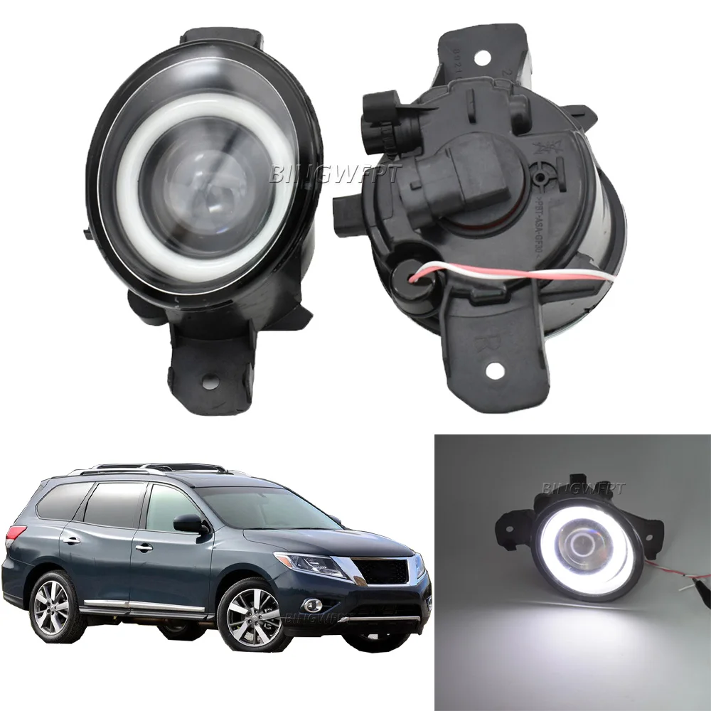 

Car Angel Eye Fog Light Assembly LED Lens Fog Daytime Running Lamp 12V H11 For Nissan Pathfinder 2013 2014 For Nissan Altima 200