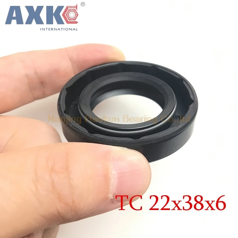 

10pcs/NBR Shaft Oil Seal TC 22*38*6 Rubber Covered Double Lip With Garter Spring/consumer product