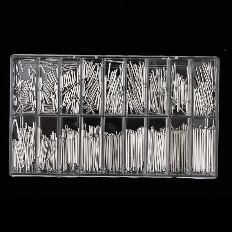 360pcs Watch Band Split Pins Stainless Steel Watch Bracelet Strap Link Pins Cotter Bar Assortment Watch Repair Tools