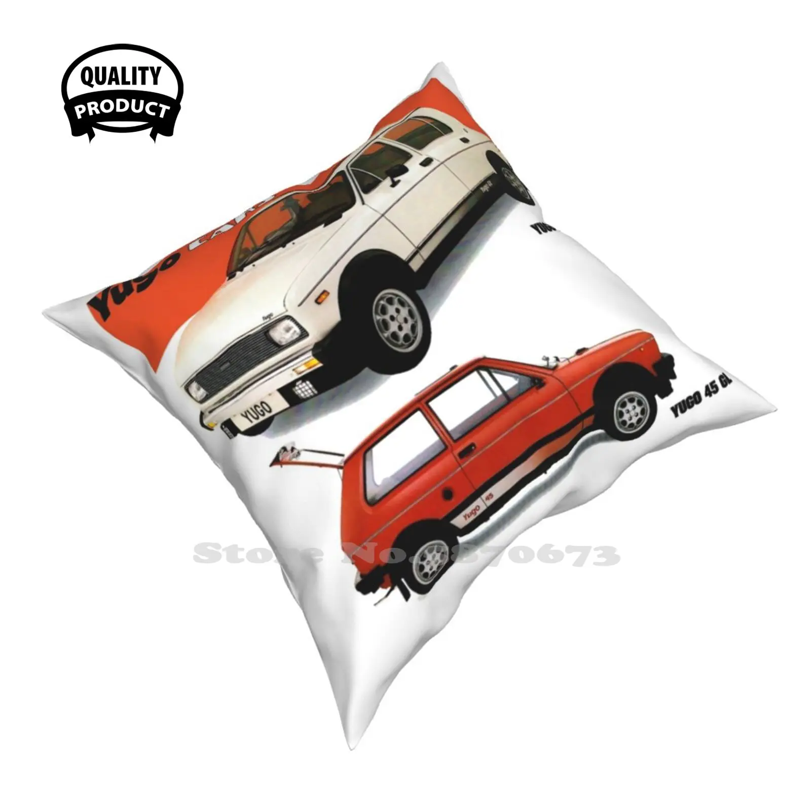 Yugo 513 Gl-Yugo 45 Gl Fashion Sofa Throw Pillow Cover Pillowcase 45 Zastava Yugoslavia Lada Skoda 1970S 1980S Dad Mum Fathers