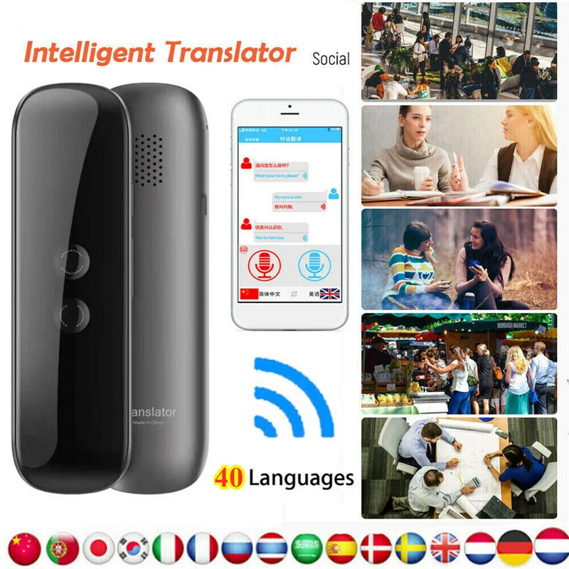 G5 3 In 1 Voice/Text/Photographic Bluetooth Language Translator Instant Offline Support 40+ Languages For IPhone & Android New