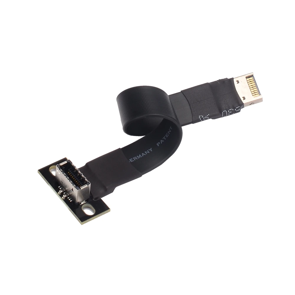 USB 3.1 GEN2 Type-E to Type-E Extension Cable Internal USB3.1 Type E Male to Female Elbow Cable w Screw Holes for Motherboard