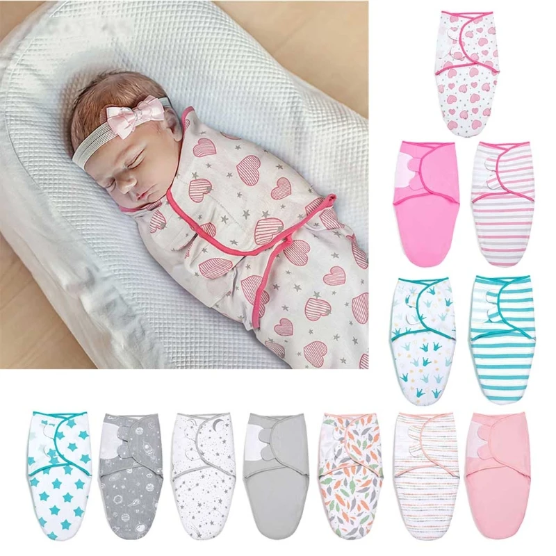 

Newborn Swaddle Wrap Soft Cotton Baby Swaddling Sleeping Bag Infant Envelope Sleepsack Bedding