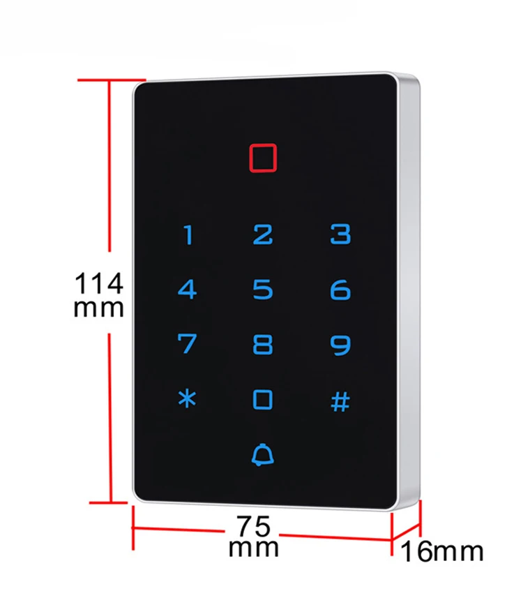 Imagem -02 - Backlight Standalone Teclado Rfid Kit de Controle Acesso Porta Eletrônica Sistema Acesso Energia 125khz Kits Controle Acesso com wg 26