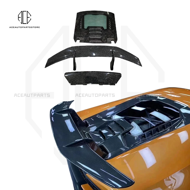 For Lamborghini Huracan Lp580 Lp610 Tuning Body Kit Auto Accessories Carbon Fiber Transparent Rear Bonnet Hood Bonnet