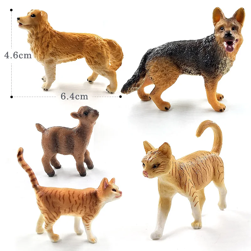 Piccolo Maiale Gatto Cane Coniglio Capra Pecora Anatra modello animale figurine della decorazione della casa in miniatura fata decorazione del