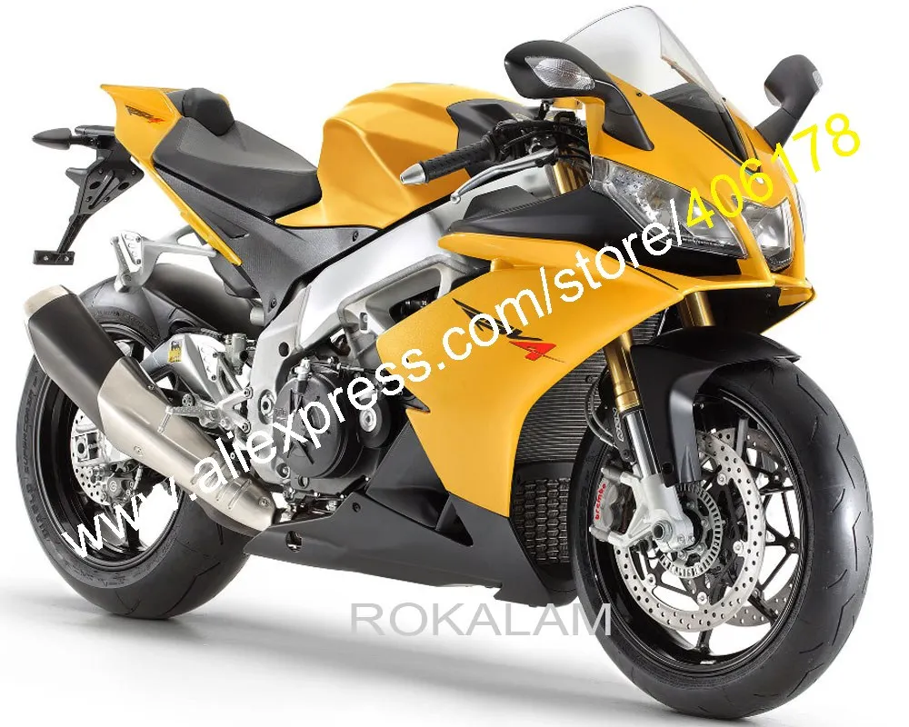 

For Aprilia RSV4 1000 2009 2010 2011 2012 2013 2014 2015 RS V4 09-15 Yellow Black Motorbike Fairing Kit (Injection molding)