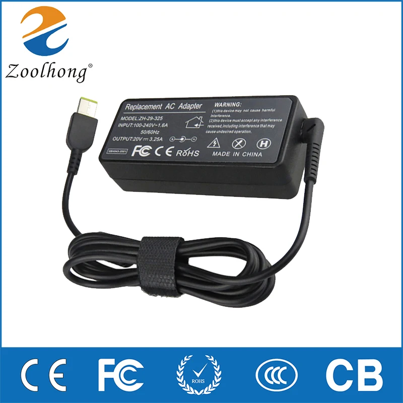 20V 3.25A 65W Ac Laptop Power Adapter Charger For Lenovo Thinkpad X1 Carbon Lenovo G400 G500 G505 G405 Yoga 13