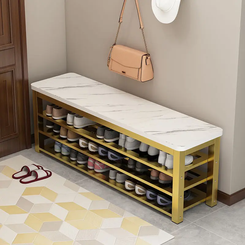 Steel-wood long shoe storage cabinet storage shoe rack entrance shoe stool rest stool seatablechanging shoe полка для обуви