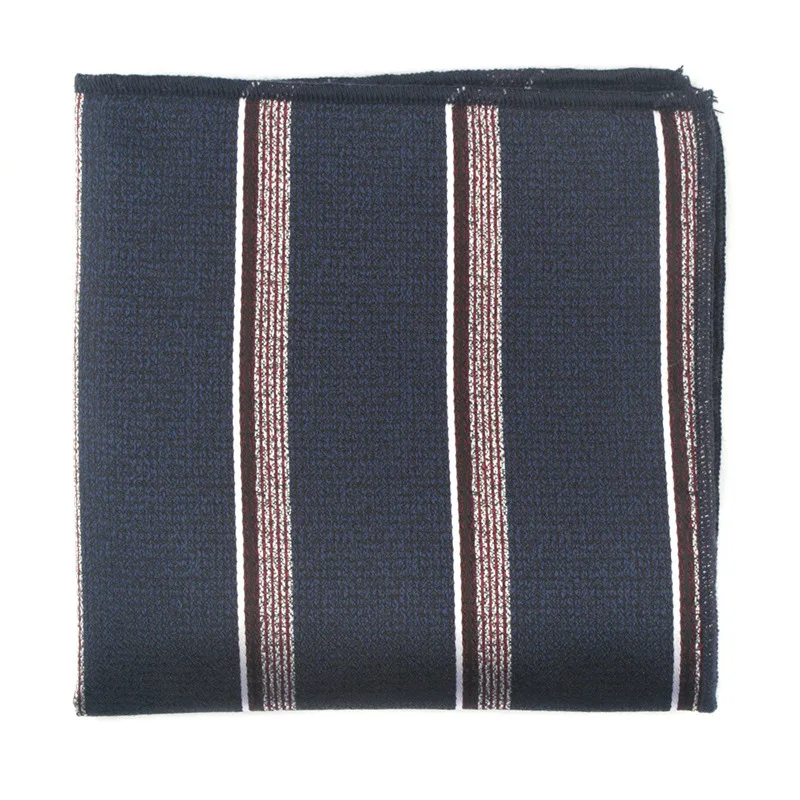 Pañuelo de rayas cuadradas para hombre, toalla clásica de poliéster Jacquard Vintage para boda, fiesta y negocios, 1 ud.