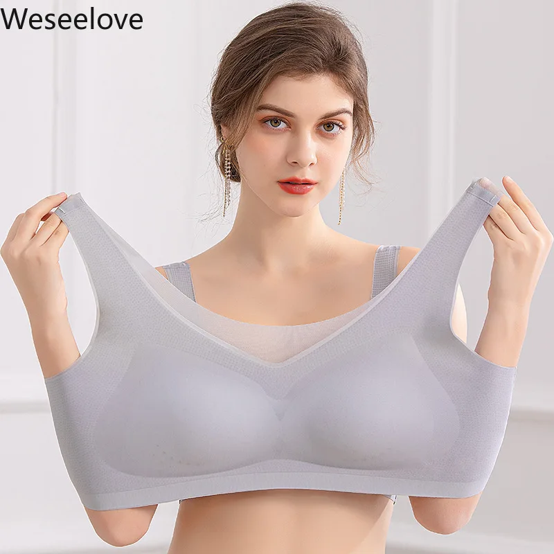 

Weseelove Sleep Bra Without Frame Plus Size Lingerie Female Underwear Big Size Bralette Women Clothing Comfort Bh Sleep Tops X42