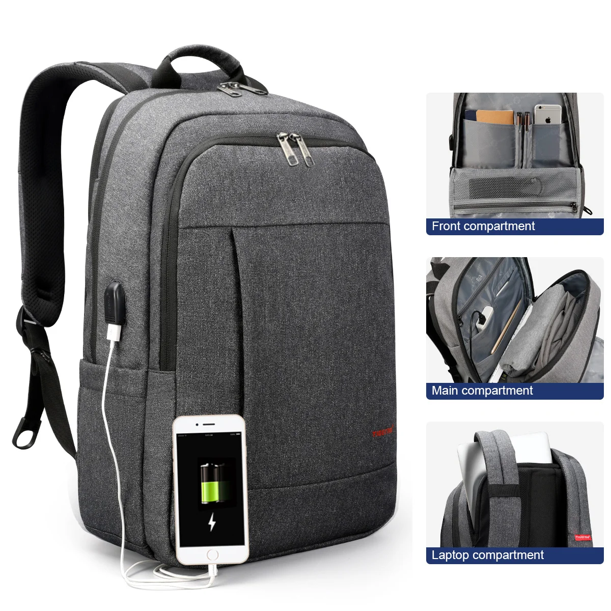 Lifetime Warranty Anti theft Men Backpack USB Charging 15.6inch Laptop Backpack For Women Fashion Travel Casual Male School Bag