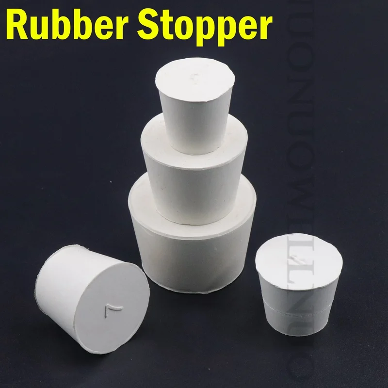 2~20pcs White Solid Rubber Stopper Laboratory Test Tube Plug Bungs Bottle Plug Sealing Plug for Water Supply Pipe