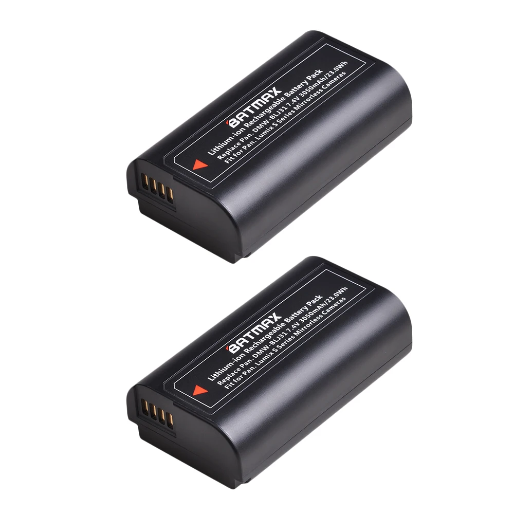 

Batmax 2pcs 3050mAh DMW-BLJ31 DMW BLJ31 BLJ31 Li-ion camera Battery akku for Panasonic LUMIX S1, S1R, S1H Mirrorless Cameras