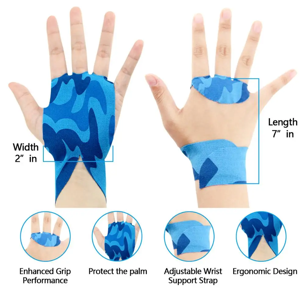 Non-slip gloves and hand protection for gymnastics and cross training, useful, 2-part set