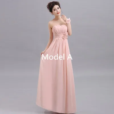 LAKD-88 # à lacets en mousseline de soie violet champagne rose robes de demoiselle d'honneur longue vente en gros robe de soirée de mariage couleurs personnalisées grande taille