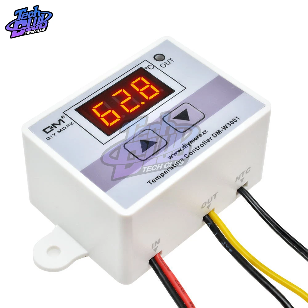 W3001 DC 12V 24V Digital LED Temperature Controller For Incubator Cooling Heating Switch Thermostat Waterproof Probe NTC Sensor