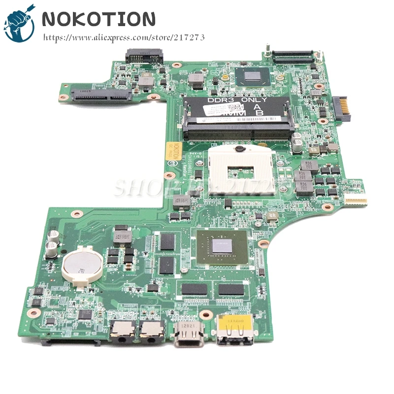 NOKOTION For Dell Inspiron 17R N7110 Laptop Motherboard DAV03AMB8E0 CN-037F3F 037F3F 37F3F HM67 DDR3 GT525M 1GB