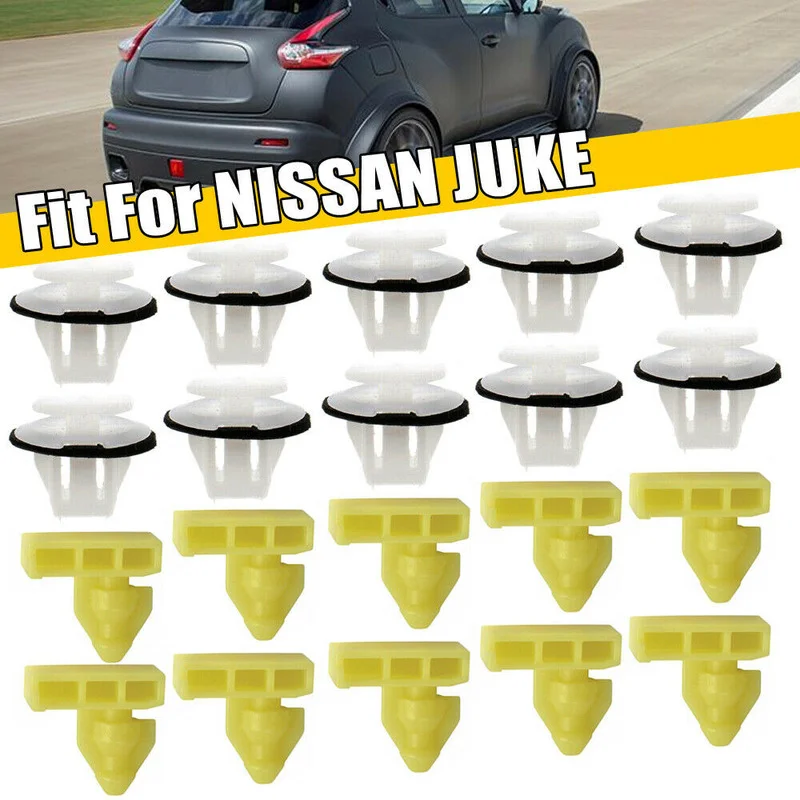 20pcs Wheel Arch Trim Clips for NISSAN JUKE Front & Rear Full Side Wing Surround Plastic Automotive Tools Car Accessories