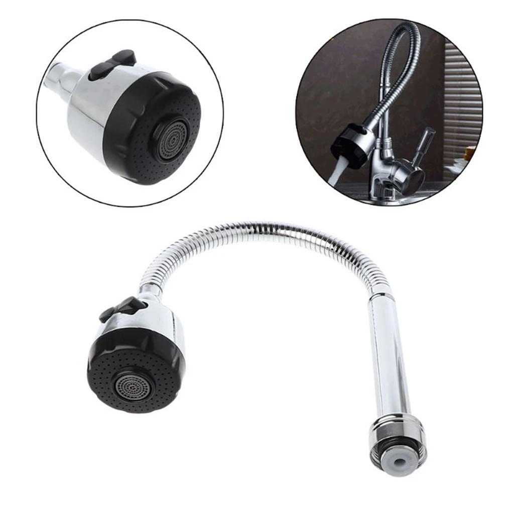 Tubo flessibile per rubinetto da bar da cucina 2 modalità regolabili Rubinetto di ricambio per spruzzatore per rubinetto dell'acqua in acciaio inossidabile 48 cm