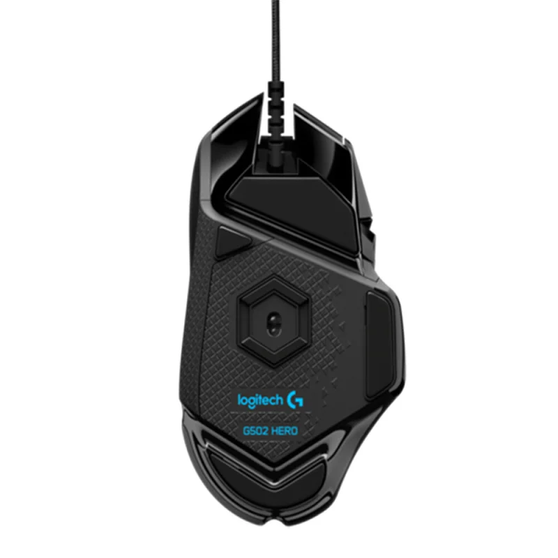 Logitech-ratón G502 HERO para videojuegos, dispositivo de alto rendimiento, con cable de 16000 DPI, sincronización de luz ajustable, actualización RGB