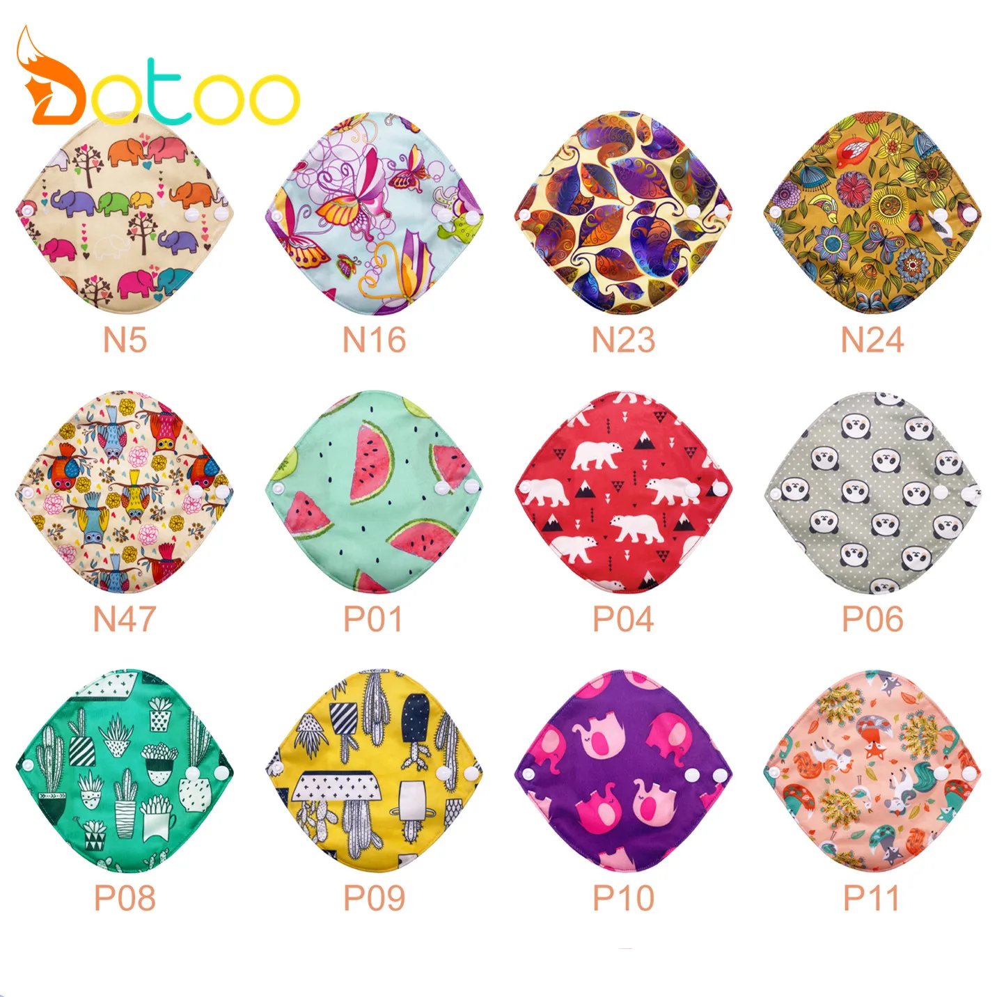 

Dotoo 18*18CM 4PCS Bamboo Fiber Sanitary Pad Soft Skin-Friendly New Prenatal Postnatal Supplies Washable M Sanitary Napkin