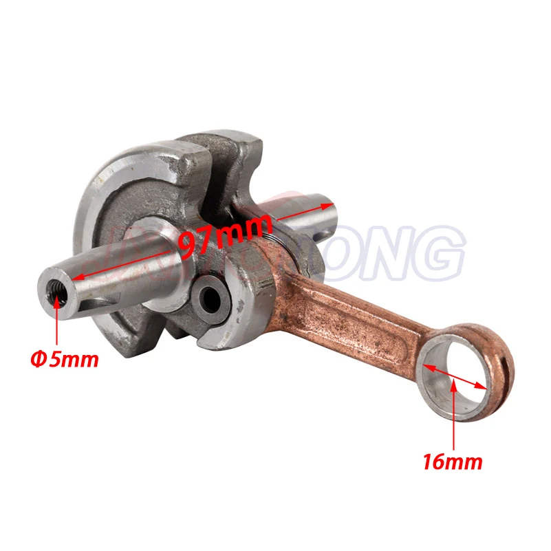 Motorcycle engine Crankshafts For 49cc 44-6 2 stroke Pull Circle Semicircular Crankshaft Crank Shaft Gas Mini Pocke