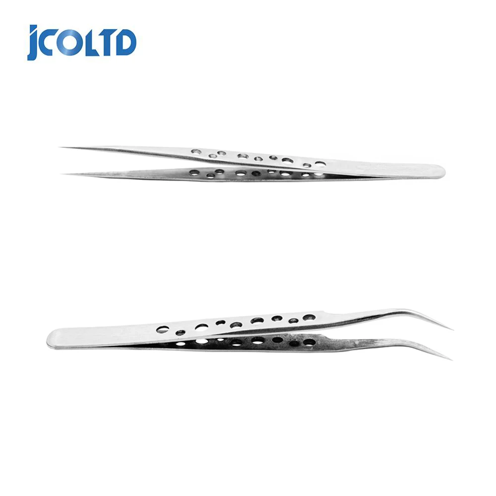 

Electronics Industrial Tweezers Anti-static Curved Straight Tip Precision Stainless Forceps Phone Repair Hand Tools Sets