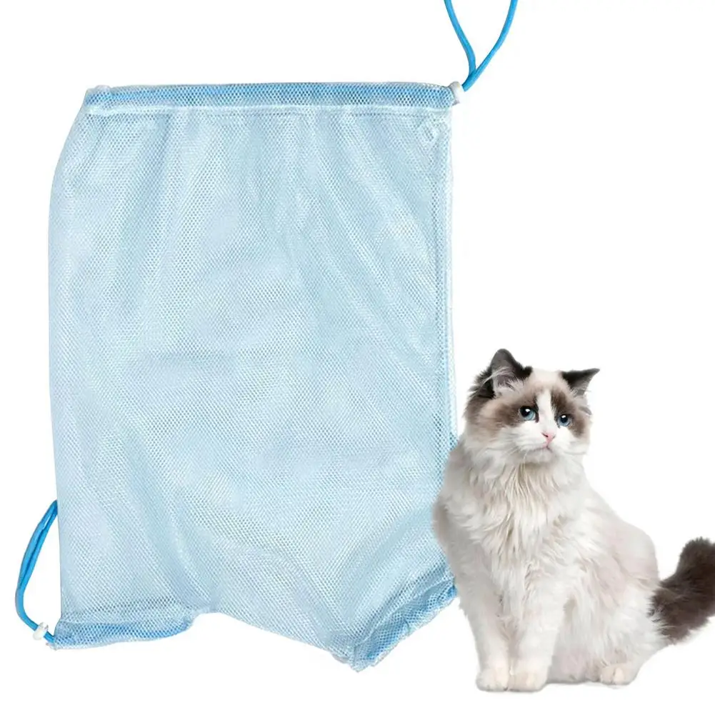 Pet Cat Bath Mesh Bag Multifunctional Adjustable Anti-Scratch Pull-Resistant Grooming Washing Bags Cat Grooming Bag Cleaning