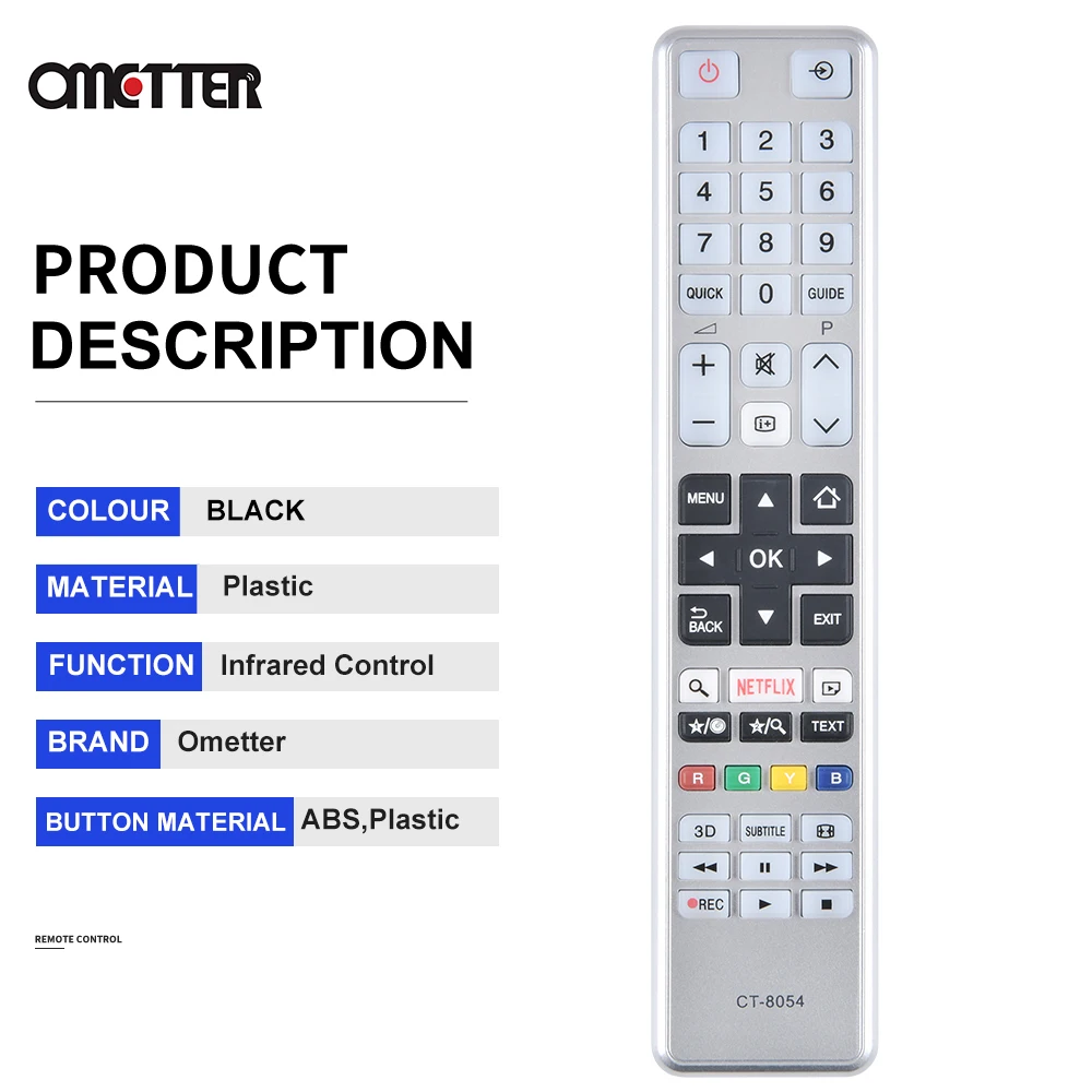 Подходит для телевизора Toshiba с дистанционным управлением, модель CT8054 55S3653DB 433MHZ/40L3453DN / 32L3447DG / 48L3443DG / 48L3553